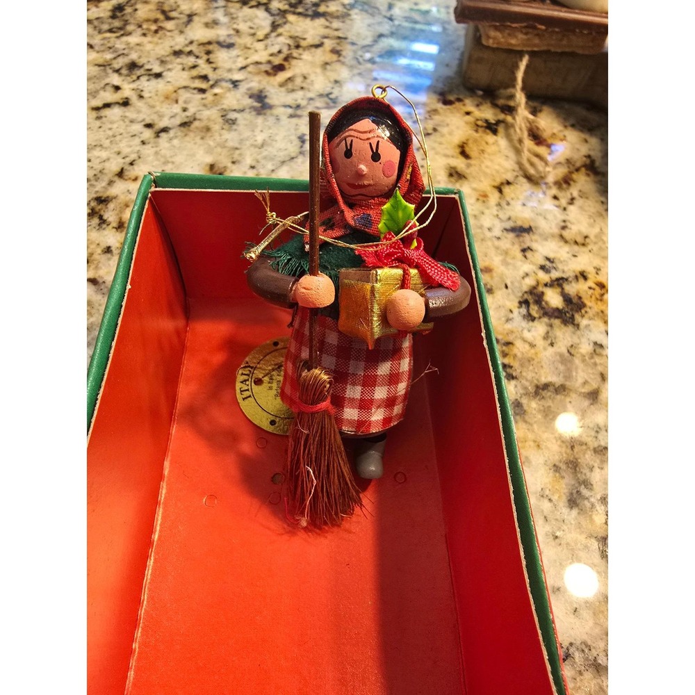 Vintage Sears Christmas Around the World La Befana Italian Witch Ornament Box - Picture 3 of 4